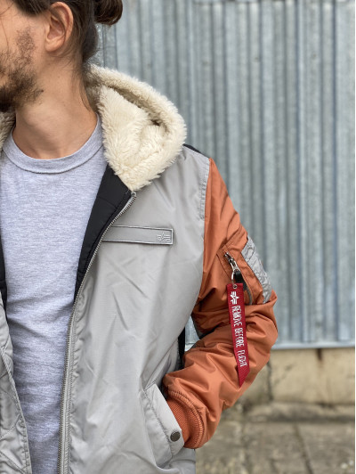 MA-1 HOODED CB Alpha Industries SILVER